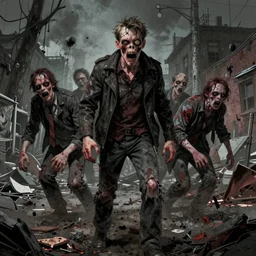 zombie apocalypse by jessica rossier, greg rutkowski