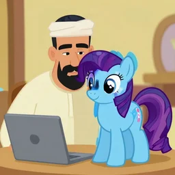 realistic bin Ladin watching my little pony