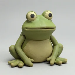 clay sculpture of pepe the frog