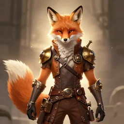 a fox fursona, trending on artstation, by kawacy, furry art, digital art, steampunk, high quality, backlighting