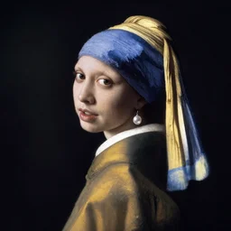 Samuel L Jackson with a pearl earring by Johannes Vermeer