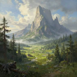 grand fantasy landscape by martin deschambault