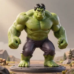 hulk, nendoroid, rendered,