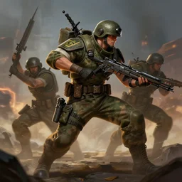 russian military as an apex legends character digital illustration portrait design by, mark brooks and brad kunkle detailed, gorgeous lighting, wide angle action dynamic portrait