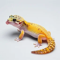snow gecko licking