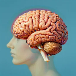 vintage cereal commercial for cereal made of brains, colorful chromatic abberation, double exposure photo from the 7 0 s, all of the world's brain knowledge in one brain, by ernst haeckel, by chaim soutine