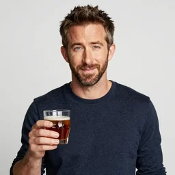 ryan reynolds with head of rye, photorealistic