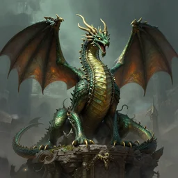 dungeons and dragons hydra by ralph horsley, rossdraws, matte painting, stylized background, cinematic lighting, maya, pixar, unreal engine, artstation