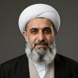 an islamic jewish rabbi, with a turban, long peyot, sideburns, grey beard, high quality portrait, trending on artstation