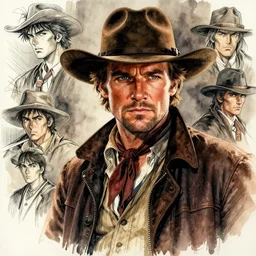 portrait, Val Kilmer, Doc Holiday, Tombstone, watercolor, dramatic lighting, cinematic, establishing shot, extremely high detail, foto realistic, cinematic lighting, pen and ink, intricate line drawings, by Yoshitaka Amano, Ruan Jia, Kentaro Miura, Artgerm, post processed, concept art, artstation, matte painting, style by eddie mendoza, raphael lacoste, alex ross