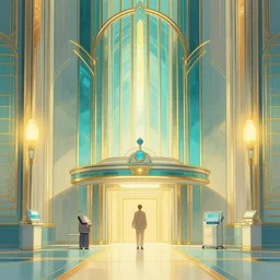 man_astronauthospital, Art Deco, Greg rutkowski Trending artstation