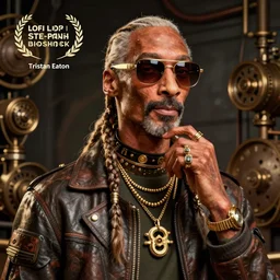 Lofi Steampunk Bioshock portrait of Snoop Dog Pixar style  by Tristan Eaton Stanley Artgerm and Tom Bagshaw