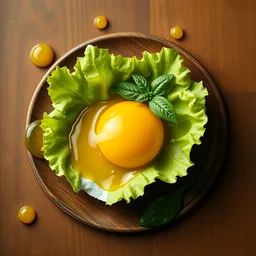 egg yolk, lettuce, basil, and olive oil by beeple, artgerm, salvador dali, bruce pennington, frank, stella, makoto shinkai, angus mckie, alex grey, don bluth, ernst haeckel, chris moore, kaja foglio, andre masson, dr. suess, brian despain, chesley bonestell.