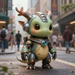 a cute sci fi fauna stand in the city street by neville page, ken barthelmey, karol bak, james jean, tom bagshaw, sharp focus, trending on artstation, cinematic lighting, hyper realism, octane render, 8 k, hyper detailed, vivid, ultra detailed, highly detailed, zbrush, concept art, creature design