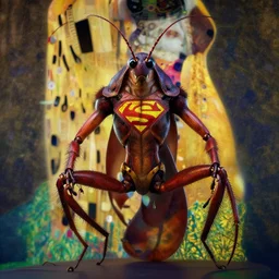 cockroach superhero man, hyper detailed, digital art, trending in artstation, cinematic lighting, studio quality, smooth render, unreal engine 5 rendered, octane rendered, art style by klimt and nixeu and ian sprigger and wlop and krenz cushart.