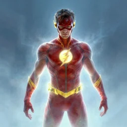 ezra miller as flash, ethereal fantasy art by greg rutkowski