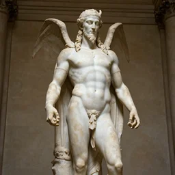 sauron as a greek marble statue