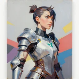 greg manchess portrait painting of partially armored yoko ritona as overwatch character, medium shot, asymmetrical, profile picture, organic painting, sunny day, matte painting, bold shapes, hard edges, street art, trending on artstation, by huang guangjian and gil elvgren and sachin teng