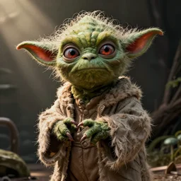 zombie yoda as a zombie in the walking dead, photograph, hyperrealistic