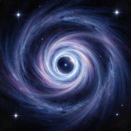 intergalactic stargate portal to another world with a swirling energy field and stars in the background by thomas kinkaid