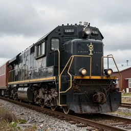 ultrarealistic photo of a locomotive for the cape breton central nova scotia railway, epic, highly detailed, atmospheric