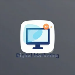digital marketing logo icon, colorful, minimalistic
