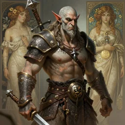 kenku barbarian, highly detailed, digital painting, artstation, sharp focus, illustration, art by tan zi and ayanamikodon and alphonse mucha and wlop