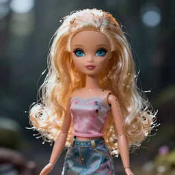 ugly creepy dirty annoying Barbie doll, ethereal dramatic volumetric light, sharp focus