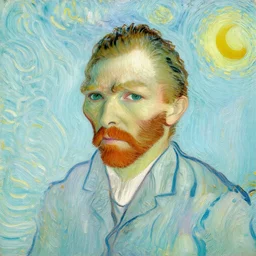 portrait style of van gogh