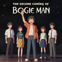 the second coming of boogie man by dan mumford, yusuke murata, makoto shinkai, ross tran, cosmic, heavenly, god rays, intricate detail, cinematic, 8 k, cel shaded, unreal engine, featured on artstation, pixiv