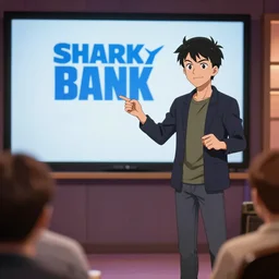 a key anime character, doing a pitch, in Shark Tank (2016)