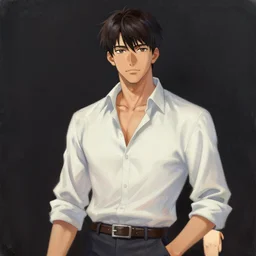 attractive male, character design, painting by greg rutkowski and katsuya terada, trending on artstation