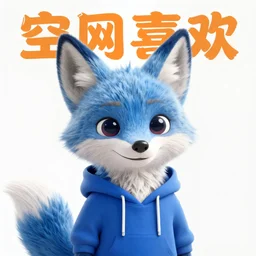 modern ultra realistic comedy movie poster, featuring in anthropomorphic blue fox in a hoodie, promotional movie poster print
