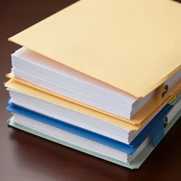 paper documents and folders
