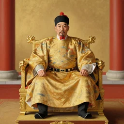 portrait of the emperor of japan dressed as a chicken, sitting on his throne at his palace, highly detailed painting by gaston bussiere, craig mullins, j. c. leyendecker 8 k