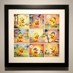 An unreleased comic book from the classic Ducktails cartoon, museum quality, museum display