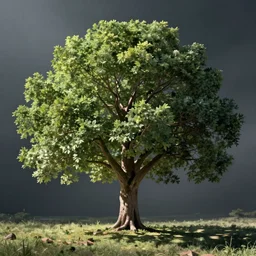 a beautiful tree rendered with vray,