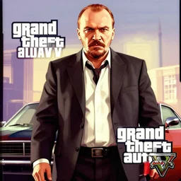 Vladimir Lenin in Grand Theft Auto 5 cover art, epic, 4k resolution, extremely detailed, very sharp, artstation, digital art, vibrant,