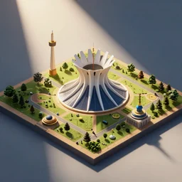 an isometric game map of Brasilia
