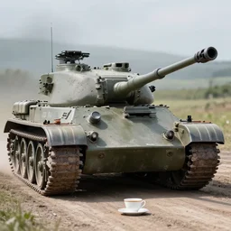 Tea time on T72 tank