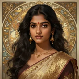 beautiful sri lankan girl, photography of kurzgesagt, deep focus, d & d, fantasy, intricate, elegant, highly detailed, digital painting, artstation, concept art, matte, sharp focus, illustration, hearthstone, art by artgerm and greg rutkowski and alphonse mucha