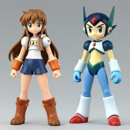 krillen nendoroid vs cell nendoroid in the style of chrono trigger art station render