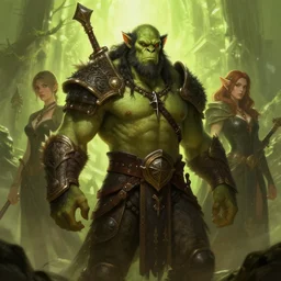 epic professional digital art of male orc wolverine druid, chartreuse ambient light, painted, heroic, gothic, mythic, detailed, intricate, leesha hannigan, wayne haag, reyna rochin, ignacio fernandez rios, best on artstation, cgsociety, epic, stunning, gorgeous, much wow, cinematic