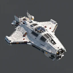 a 3 d render of a spaceship, octane render