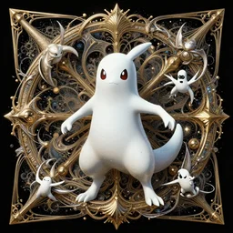 a ghost type pokemon:: by beeple and James Gilleard and Justin Gerard :: ornate, dynamic, particulate, intricate, elegant, highly detailed, centered, artstation, smooth, sharp focus, octane render, 3