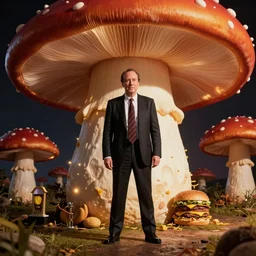 Michael Keaton as The Founder of the first McDonald's emerging from giant mushroom
