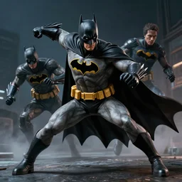 1 9 4 3 batman in a dynamic pose, highly detailed