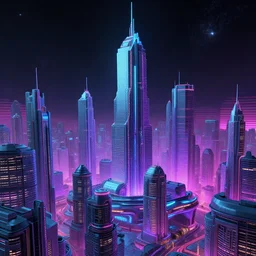 futuristic city, a matte painting by mike winkelmann, cgsociety, space art, retrowave, rendered in cinema 4 d, synthwave