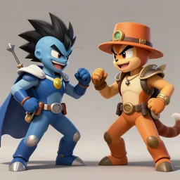 a concept painting of sd ai and dall - e ai duking it out