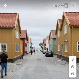google streetview screenshot from egersund in color from 1 9 6 7